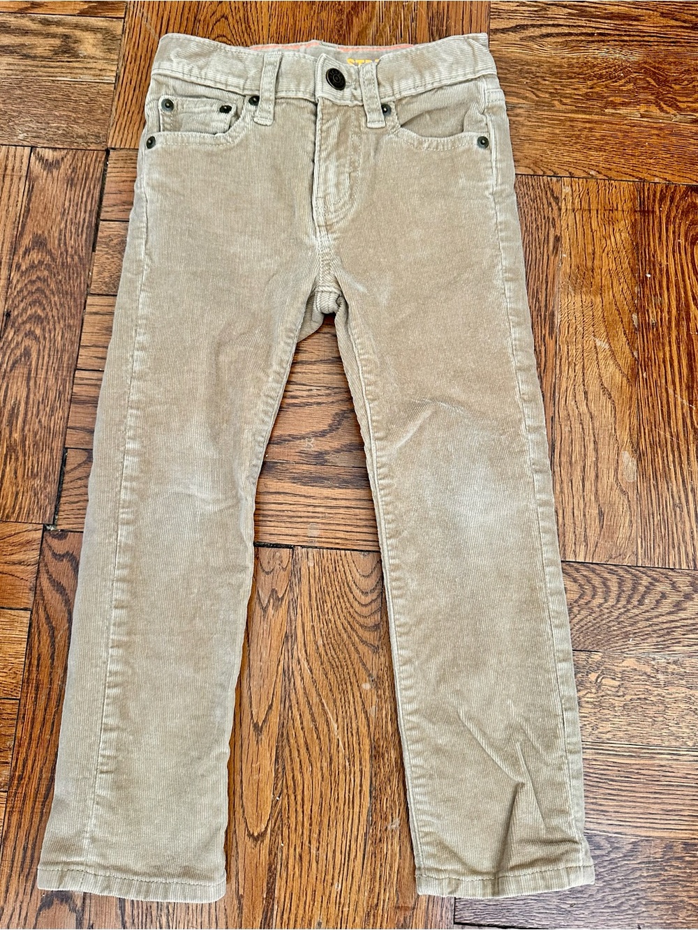 Boys 4T Corduroy Pants in Light Khaki - Classic Straight Fit